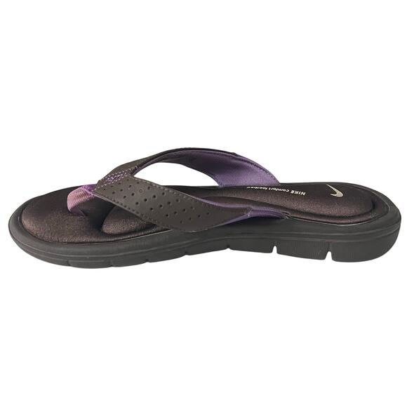 Nike Comfort Footbed Sandals Womens 8 Brown Purple 354925-221 Flip Flop - Picture 4 of 10